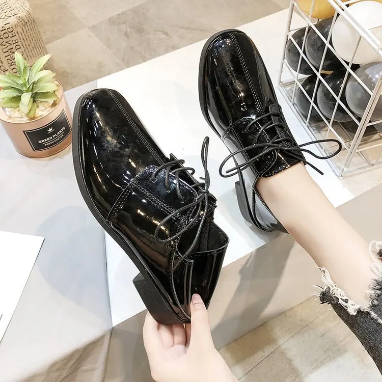 

Small Leather Shoes Women's British-Style 2019 New Style Spring INS Retro CHIC Online Celebrity Korean-style Versatile Students