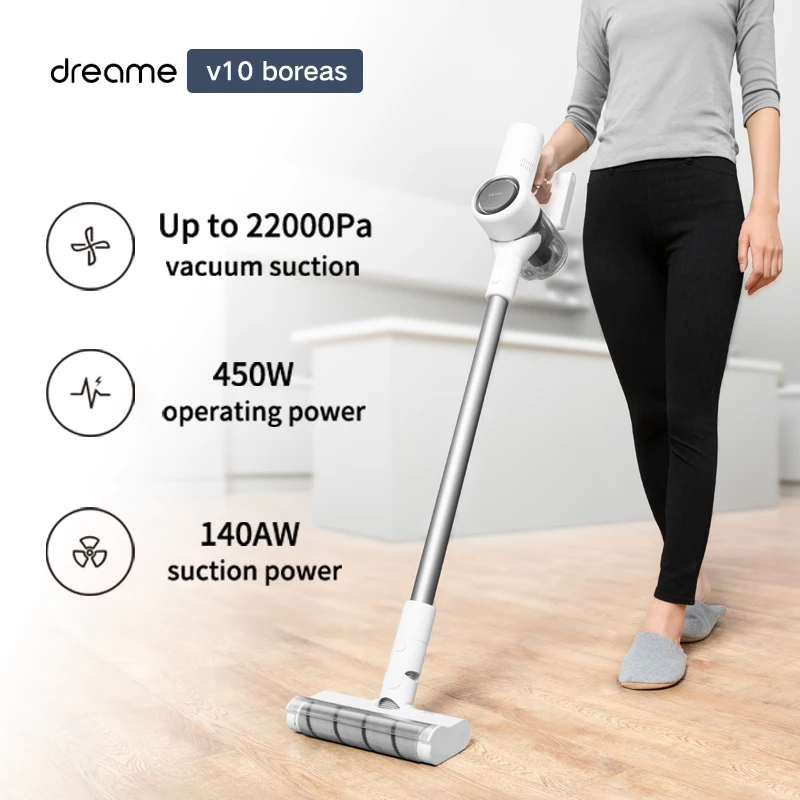 Ручной беспроводной пылесос Dreame V10 boreas 22 кПа портативный циклонный фильтр