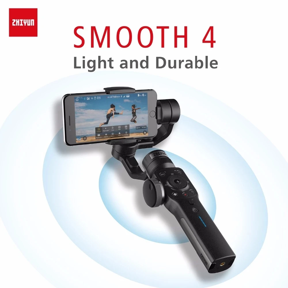 ZHIYUN Official Smooth 4 Phone Gimbals 3-Axis Handheld Stabilizers for Smartphone iPhone/HUAWEI/Samsung/Action Camera Gimbal