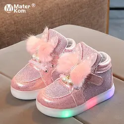 Размеры 21-30; Детские кроссовки со светодиодной подсветкой; светящаяся детская обувь для девочек; Светящиеся кроссовки для девочек; детская