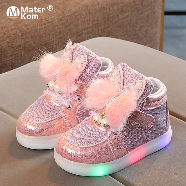 US $7.52 Size 21-30 Children's Led Sneakers Girls Glowing Kids Shoes for Girls Luminous Girls Sneakers Baby 