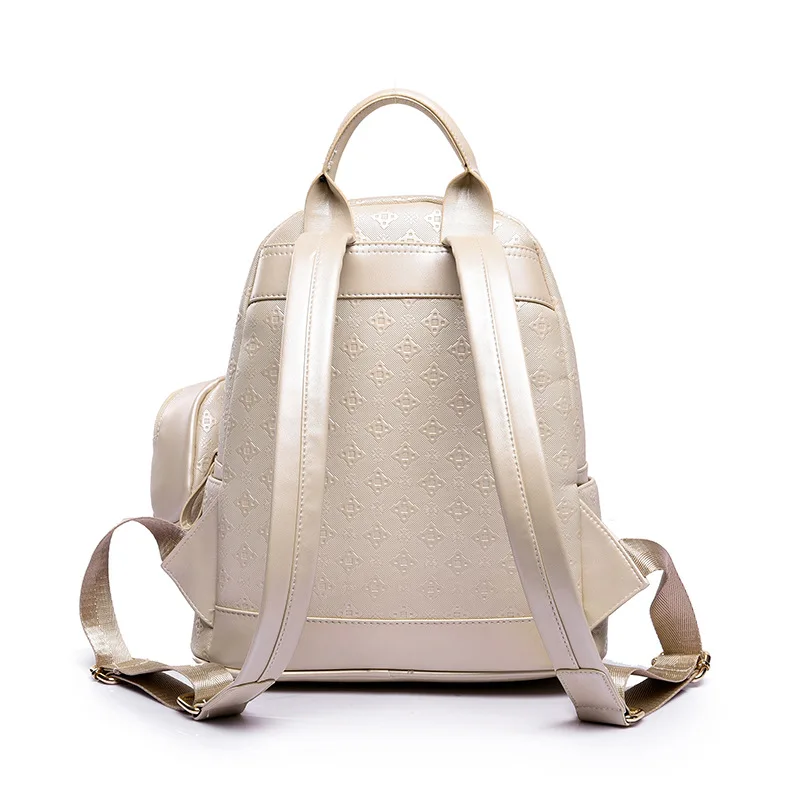 

2018 New Style Europe And America Rhombus Backpack WOMEN'S Bag Large Rhombus Embossed Top Grade Backpack Bag Picture WOMEN'S Bag