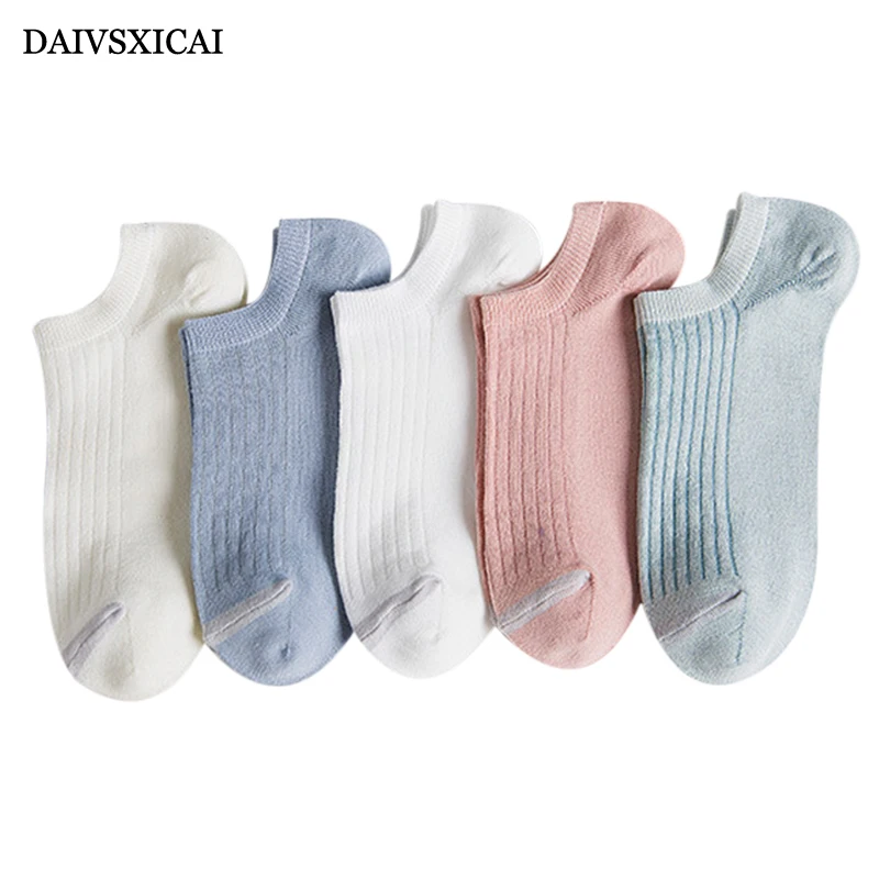 Носки женские Короткие хлопковые в стиле колледжа 5 ярдов = 10 штук | Женская одежда