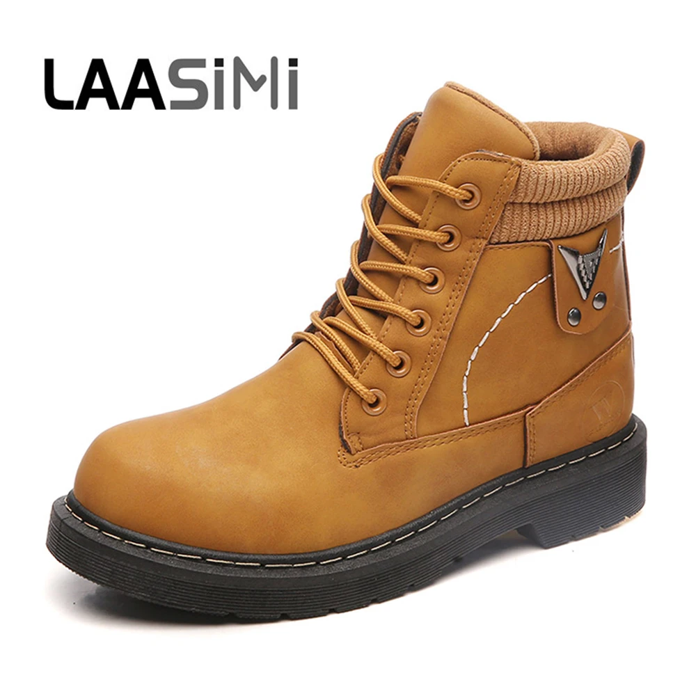 

LAASIMI 2019 New Women Autumn Ankle Boots Casual Women's Boots Female Winter Shoes Woman Lace-up Booties Ladies Plus Size