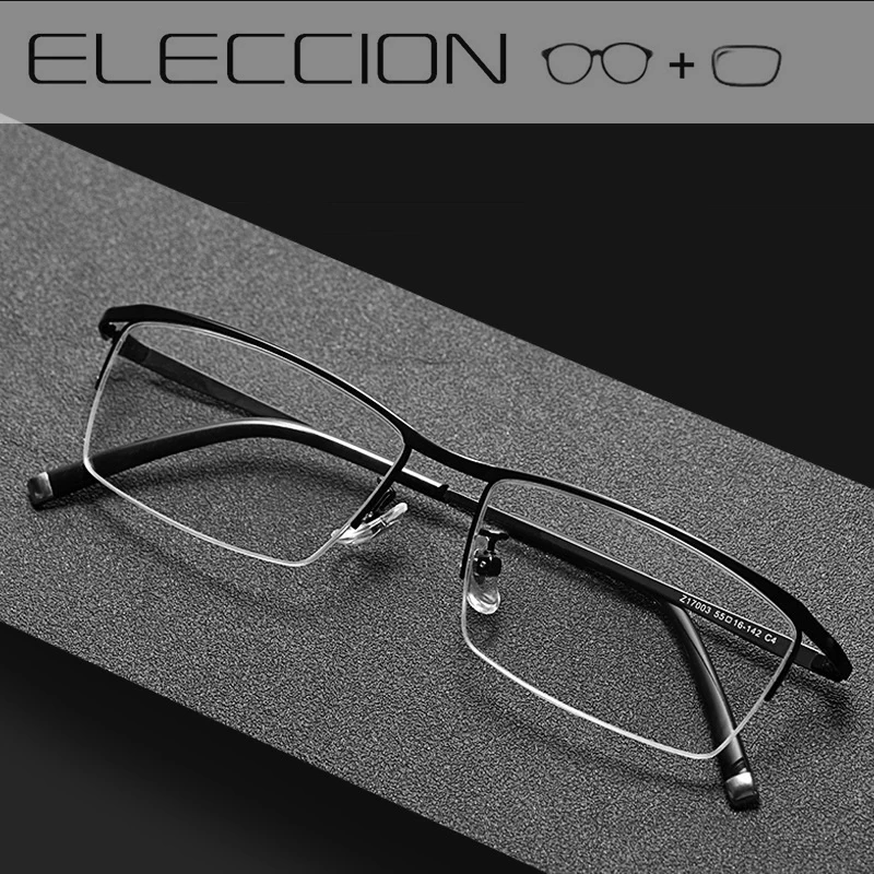 ELECCION Alloy Glasses Men Optical Frames with Prescription Lenses