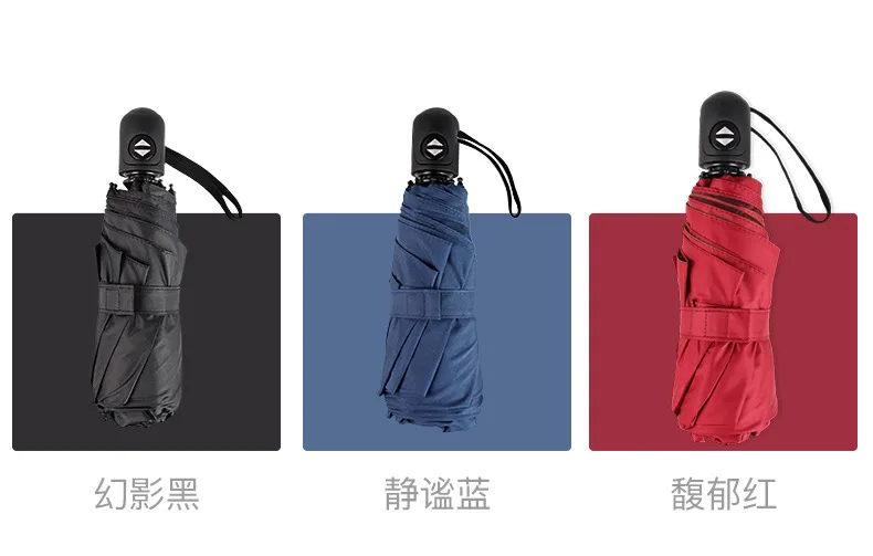 Rain cape Lightweight Portability Fully Automatic Umbrella Men's Women's Rain Or Shine Dual Purpose Umbrella Half off Fully Auto