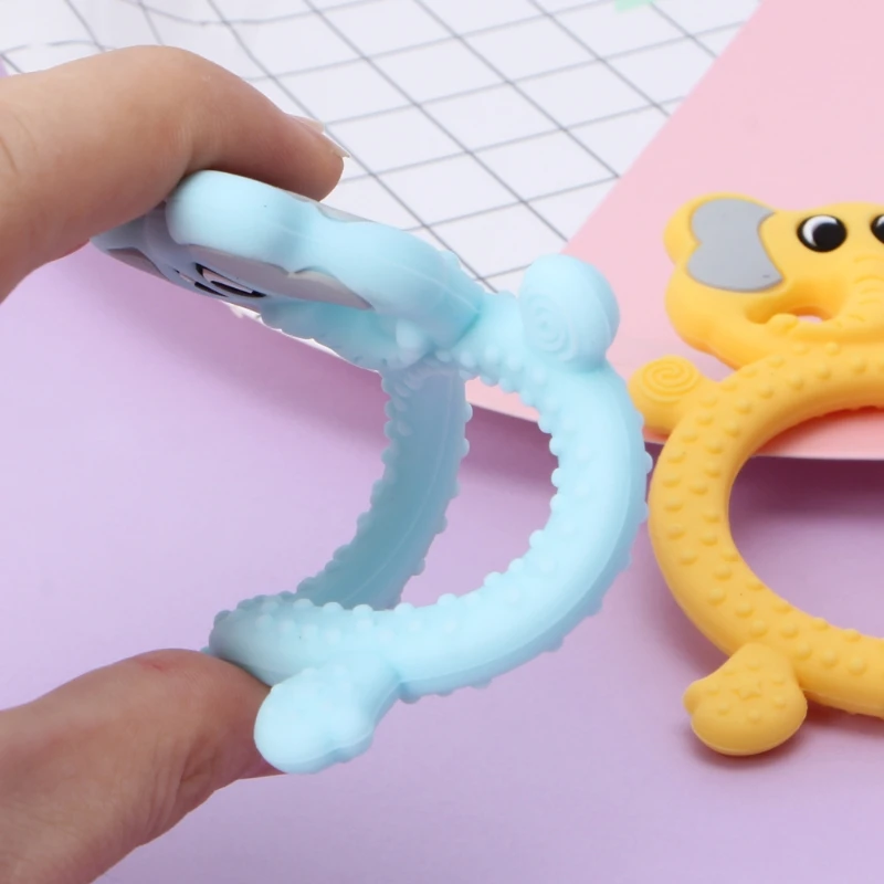 

Baby Teether Pacifier Elephant Teething Nursing Silicone BPA Free Necklace Toys DXAD