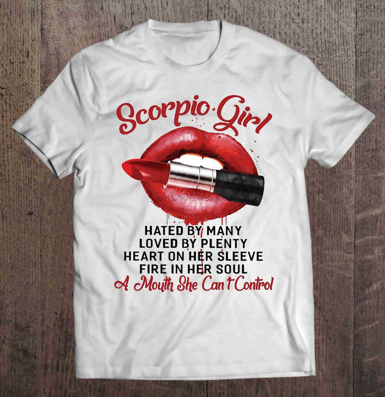 Мужская футболка с надписью Scorpio Girl Loved By ply Heart On Her Sleeve белая женская | одежда