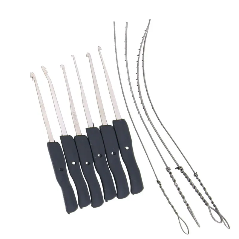 

10pcs/set Locksmith Hand Tool Broken Key Extractor Remove Removal Hooks Lock Kit Lock Pick Set Handware Furniture