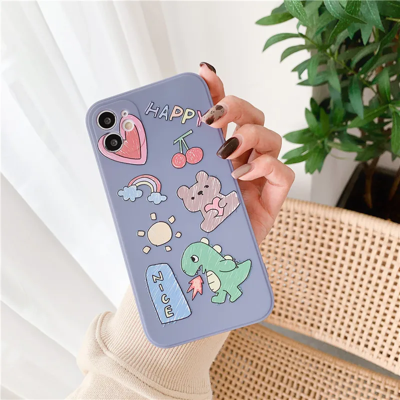 iphone 12 pro max clear case Lens protection cartoon astronaut planet spaceship dinosaur case for iphone 13 12 Pro Max 12MiNi X XR XS 11 Pro Max 6S 7 8 plus iphone 12 pro max silicone case