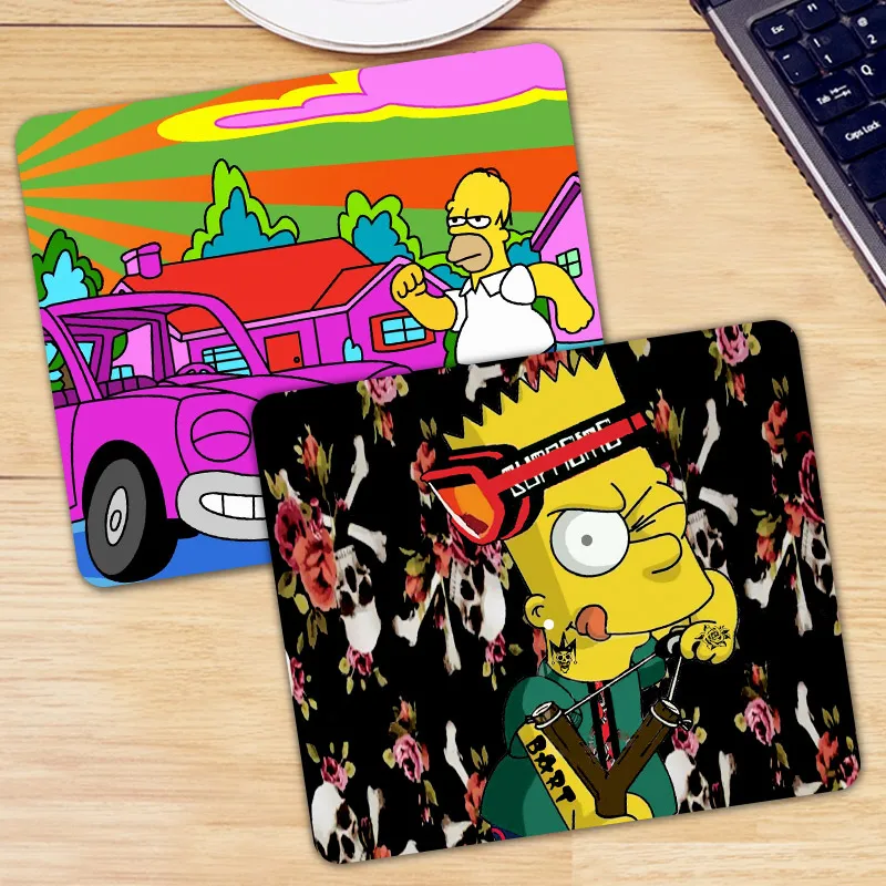 

Simpsons Gaming Mouse Pad Computer Mousepad Rubber Desk Mice Mat for Laptop for LOL Dota 2