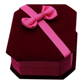 

Necklace Ears Storage Jewelry Gift Box (Rose-Red)