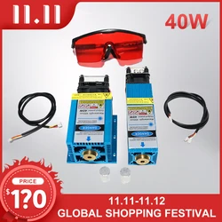 Module Laser 40W à mise au point fixe, 450nm, bleu, TTL, pour Machine à graver, outil de découpe et de marquage du bois 