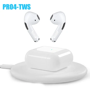 

wireless headphones bluetooth headset noise cancelling tws earbuds with microphone pro 4 sport in ear headphone for smart phone