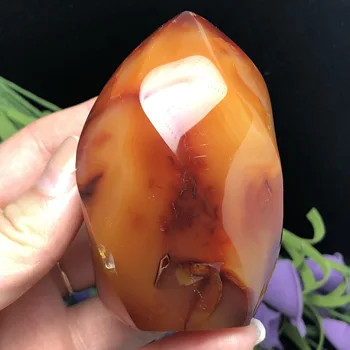 

natural agate torch carnelian crystal torch flame freeform specimen meditation chakra healing crystal