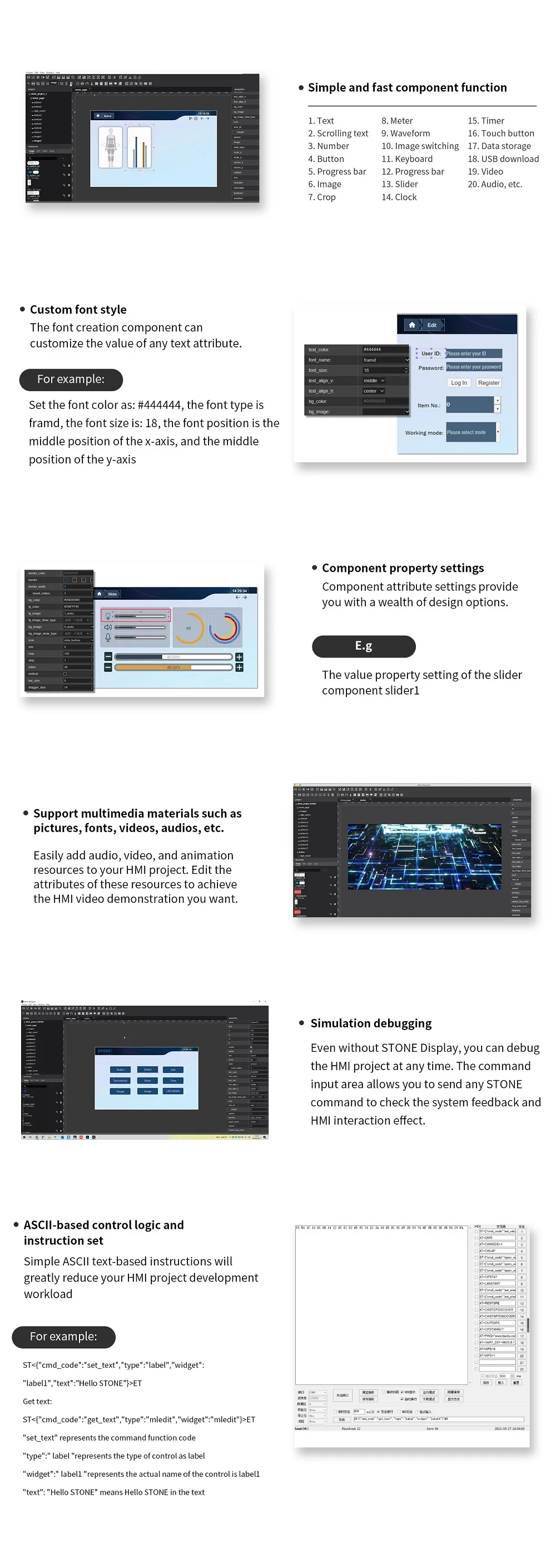 5.0 Inch HMI TFT Screen Module with UART Interface + Controller + Develop Software for Industrial Control