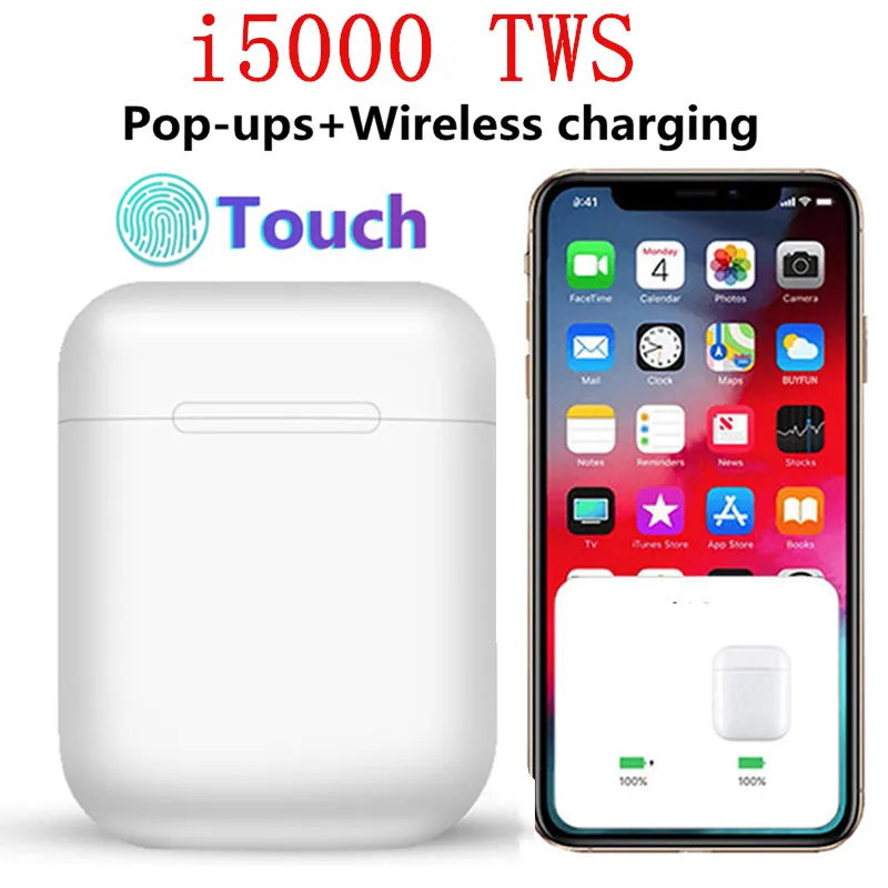 i5000 tws 1:1 air Smart Sensor 8D Bass Wireless Charging Bluetooth 5.0 Earphone Earbuds i9000 tws PK i10 i12 i60 i200 i5000 tws