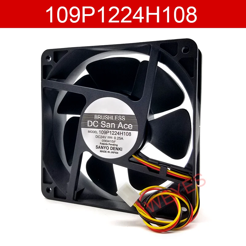 Оригинальный Для DC SAN ACE 109P1224H108 12 см 24V 0.25A 12038 Вентилятор охлаждения | Компьютеры и