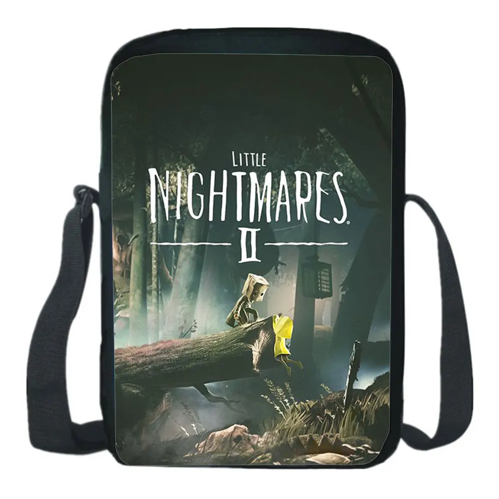 Little Nightmares Messenger Bag Game Cartoon 3D Print Messenger Bags Student Casual Shoulder Fashion Cross-body Backpack