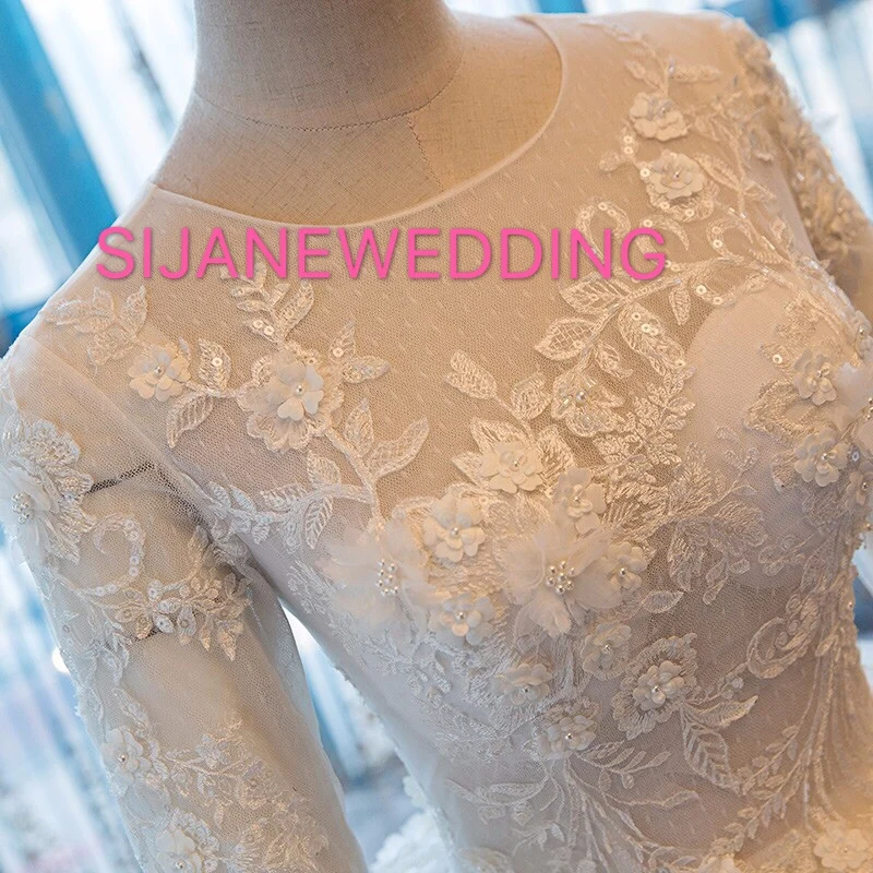 Свадебное Платье Vestidos De Noiva с длинными рукавами Роскошные Реальные фотографии свадебное вечернее платье 20190711