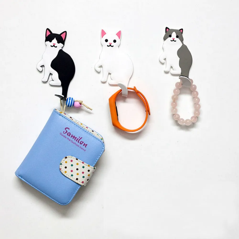 

Familysky Animal Cartoon Hook No Trace Creative Sticky Hook Plastic Bendable Hook Non-marking Viscose Decorative Refrigerator