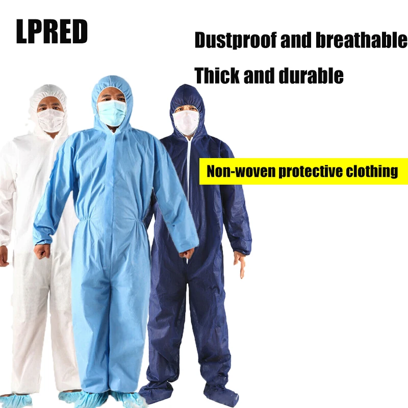 

Disposable Coveralls Dust-proof Clothes Man Isolation Clothes White Labour Suit Universal Nonwovens Security Protection Clothing