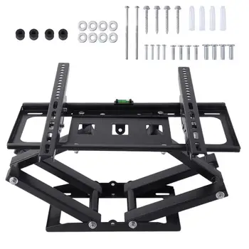 

Telescopic TV Holder Tilt Swivel Television Bracket Double Arms TV Wall Mount Bracket For 26-55 Inch LED LCD Plasma TVs