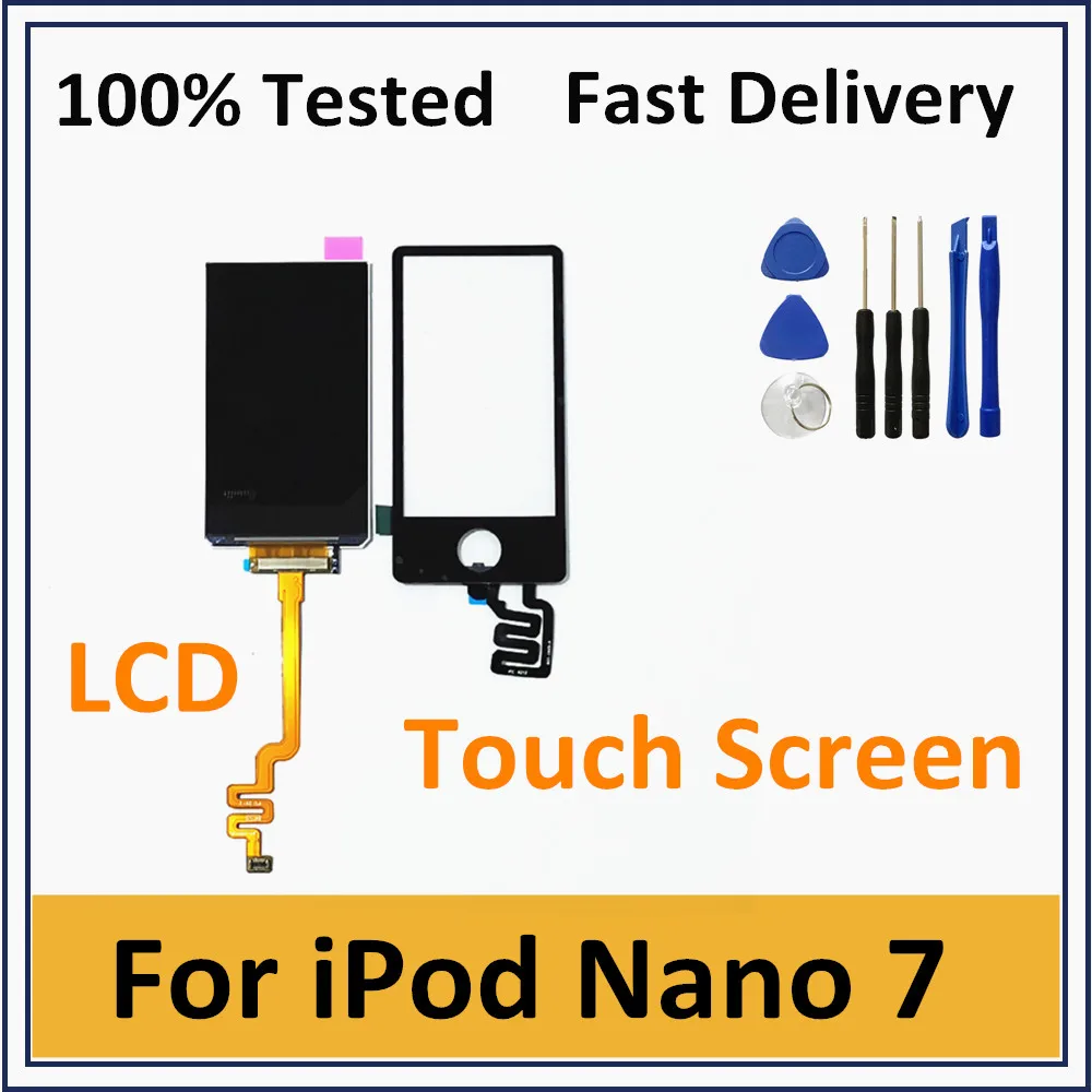 

AAA Quality For iPod Nano 7 LCD Display Touch Screen Digitizer Assembly For iPod Nano7 7th Touch Screen Replacement With Tools