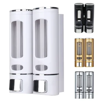 Dispensador de Sabão Único, Duplo, 400ml para Montagem na Parede, Chuveiro, Shampoo, Recipiente Líquido para Banheiro, Acessórios para Banheiro 1