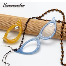 Iboode складные очки для чтения «кошачий глаз» мужские и женские портативные складные очки для пресбиопии с диоптрией+ 1,0 1,5 2,0 2,5 3 3,5 4