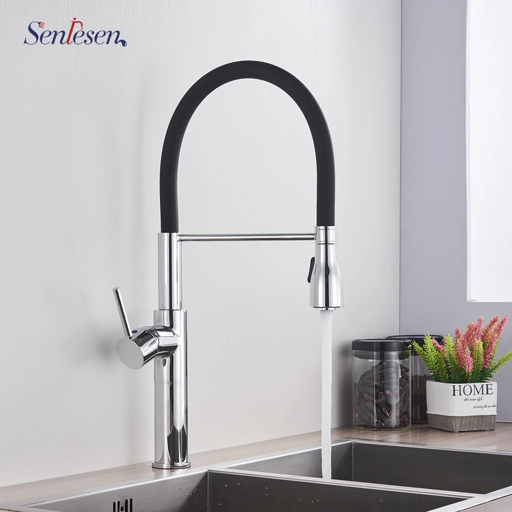 Senlesen Kitchen Faucet Chrome Brushed Nickel Mixer Dual Outlet Hot and Cold Water Sink Tap Crane | Обустройство дома