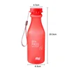 Crystal Water Bottle Transparent Frosted Leak-proof Plastic kettle 550mL Portable Water Bottle for Travel Yoga Running Camping 6