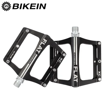 

BIKEIN Cycling MTB Flat Pedals 9/16 Thread Mountian Bike 2 DU CNC Pedal 4 Colors Anti-slip Wide Bicycle Pedals Accessories 325g