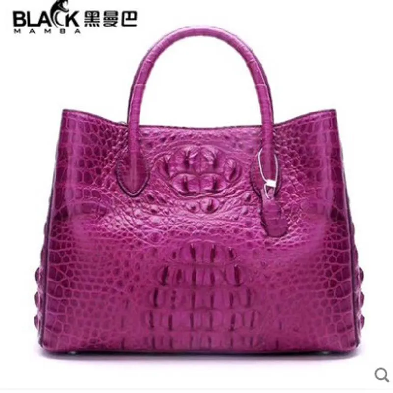 

heimanba Real crocodile skin bag for lady in Thailand New authentic summer Korean hand - hold crocodile leather