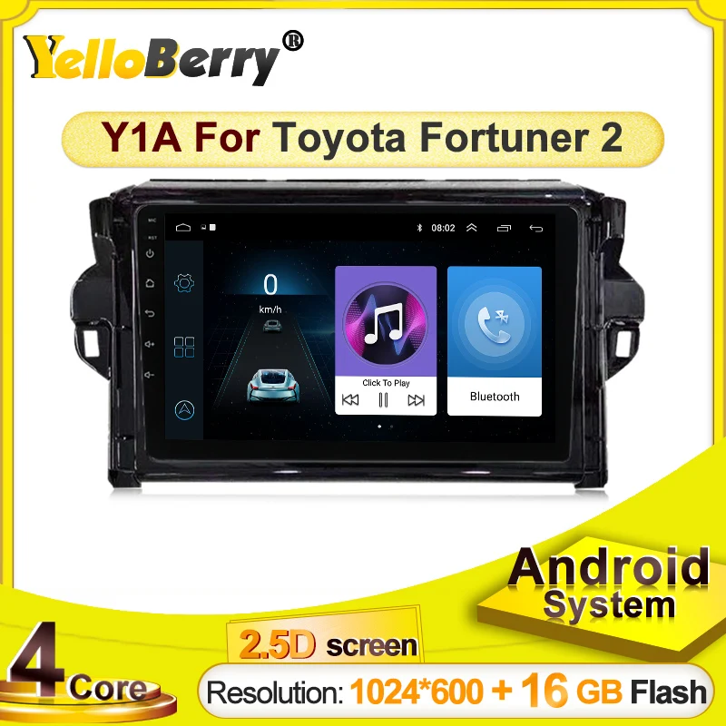 Автомагнитола для Toyota Fortuner 2 2015 2018 мультимедийный видеоплеер навигатор GPS Android 2din