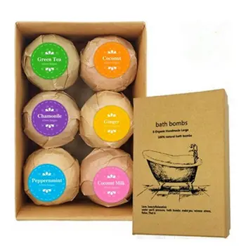 

6pcs Deep Bath Salt Body Oil Moisturizing Bath Ball Natural Bubble Bath Salt Ball-ABVP