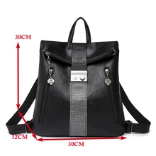 

Leather Anti Theft Women Backpack Outdoor Travel Bag Large Capactiy Girl's Schoolbag Daily Knapsack Mochila Feminina Sac A Dos