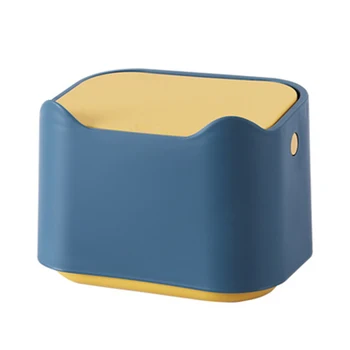 

Desktop Trash Can Push-Type Pop-up Mini Storage Bucket for Kitchen Office Living Room Desktop P7Ding