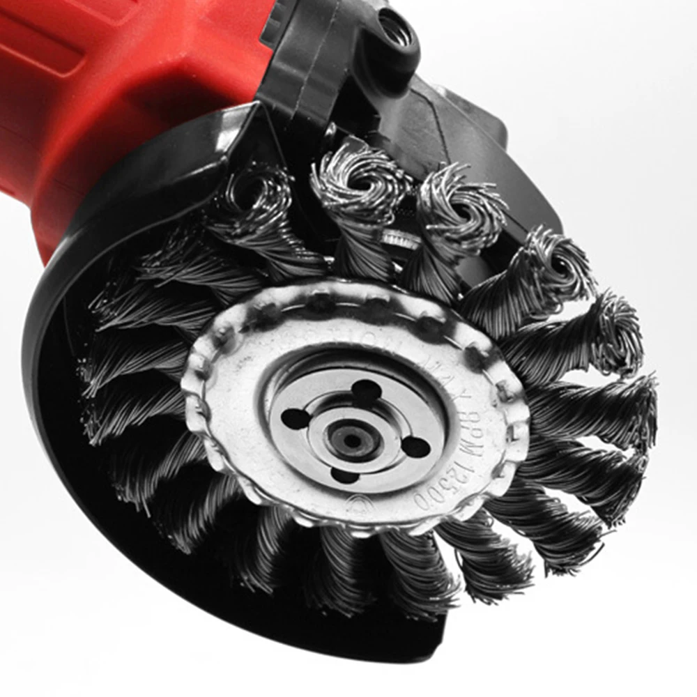

Twist Knot Steel Wire Wheel Brush Rust Removal Wire Wheel Cup Brush Disc For Angle Grinder