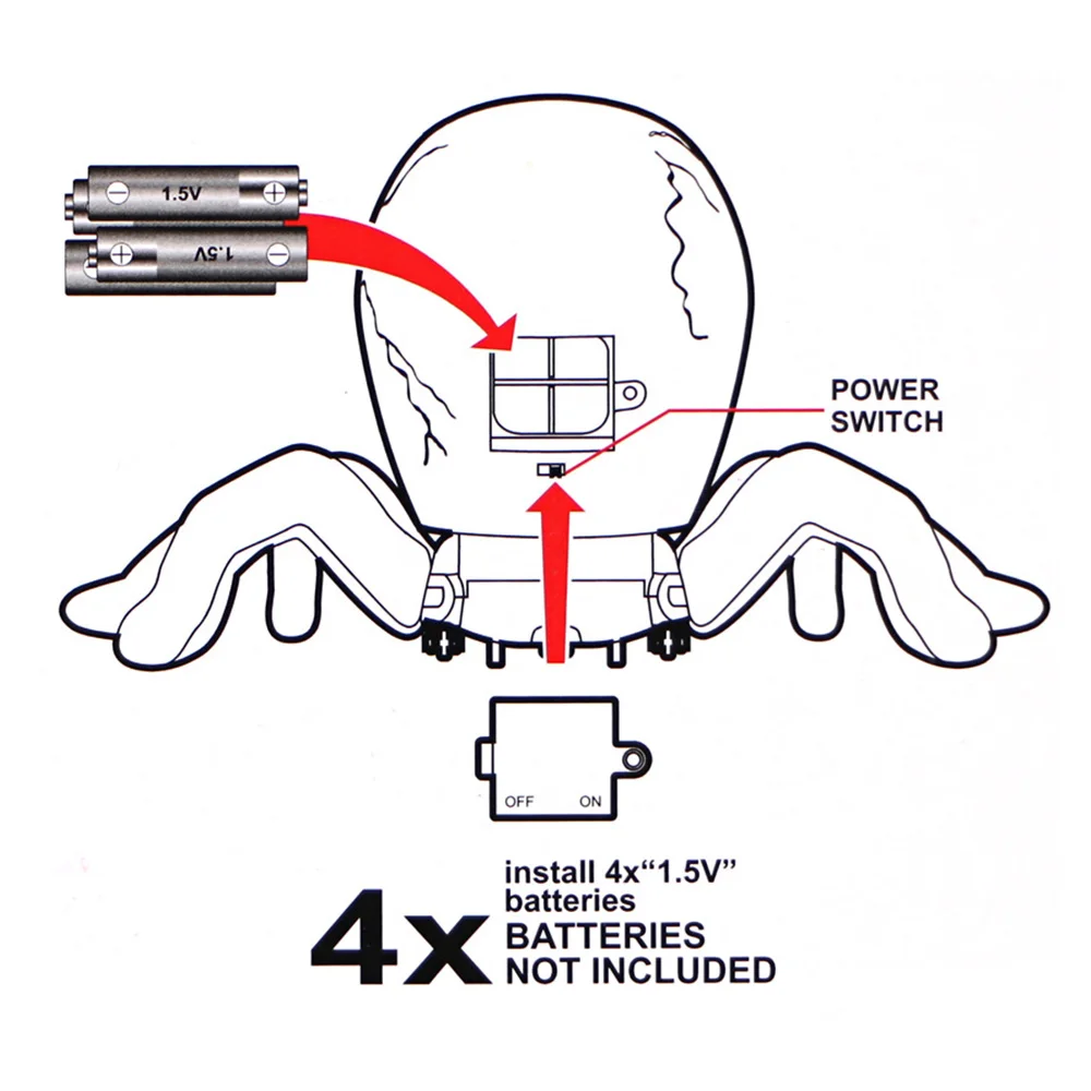 Gags& Practical Jokes Halloween kids toys Realistic Remote Control Skeleton Spider Terrifying Toy trick-playing prank toys