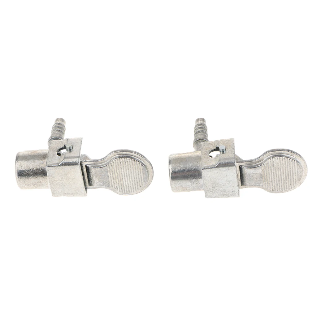2 Pieces Durable Clip On Tire Tyre Valve Connector Adapter Car Air Chuck Silver