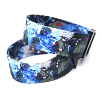 

30pcs Hatake Kakashi Wristband Cartoon Anime Adjustable Ribbon Wristbands 3D Printing Hand Strap Sport Accessories NA2268