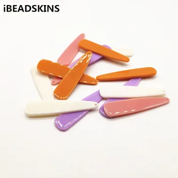 

New arrival! 100pcs 55x13mm Mix color Acrylic drop-shape charm for earrings parts Accessories jewelry handmade DIY making