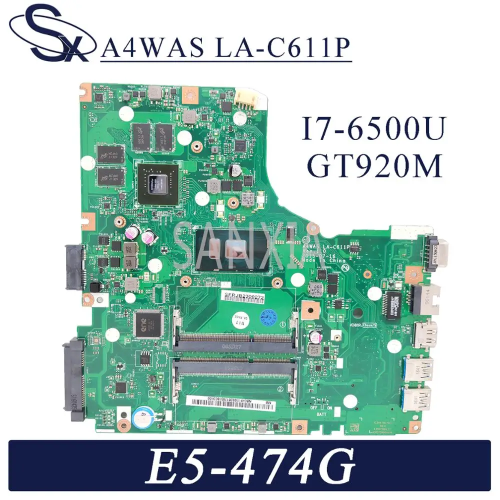 KEFU LA C611P материнская плата для ноутбука Acer Aspire E5 474G оригинальная I7 6500U