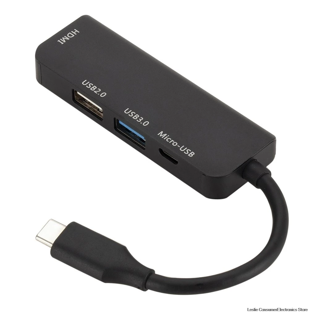 USB-C концентратор к HDMI микро USB 3,0 2,0 4 Порты и разъёмы разветвитель адаптер type-c USB хаб для клавиатуры для принтера телефона жесткий диск Динамик Мышь
