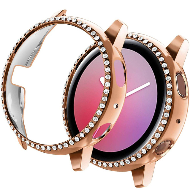 Fashion Bling Hard PC Watch Case Diamond Bumper Cover Protector for Samsung Galaxy Active 2 40mm 44mm Watches Accessories