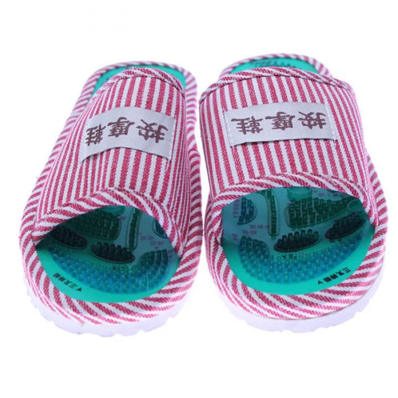 Foot Massager Slippers Striped Reflexology Acupuncture Sandals Foot Acupoint Shoes for Women Men