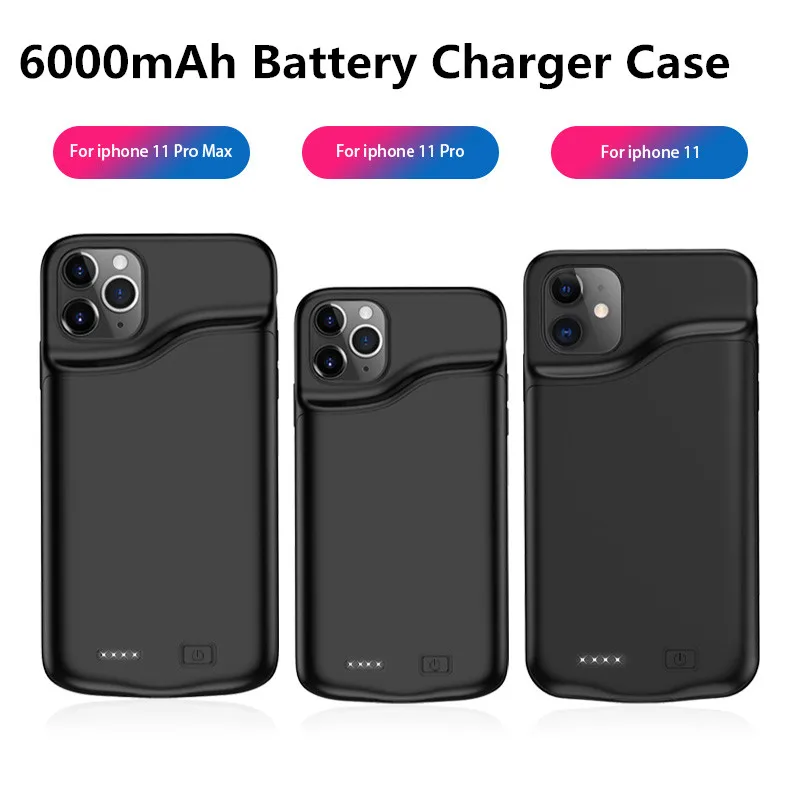 Портативный чехол для зарядного устройства для iPhone 11, для iPhone 11 Pro, для iPhone 11 Pro Max, 6000 мА/ч, Ультратонкий чехол для аккумулятора с аудио