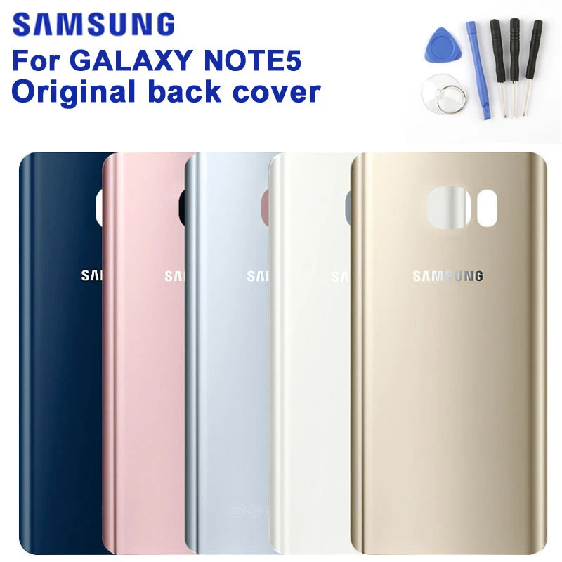 Samsung Original Back Battery Cover Phone Shell For Samsung Galaxy Note 5 Sm N9208 N9208 N9200 N920t N920c Note5 Glass Backshell Phone Case Covers Aliexpress