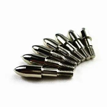 

100 Grain Bullet Points Screw-in Field Tips Hunting Target Arrowheads for Compound Recurve Arrows Pack of 36